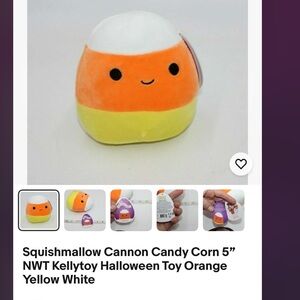 Claire's Candy Corn Plush Toy - Orange, Yellow, White